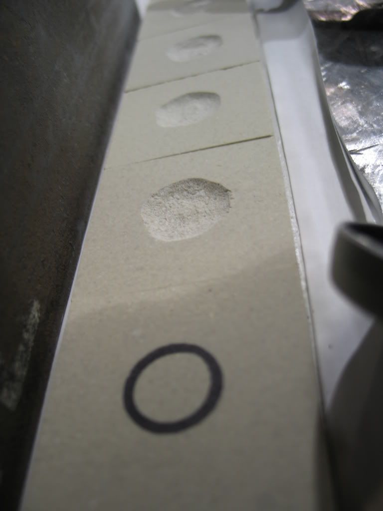 Ceramic backing for plugging holes.